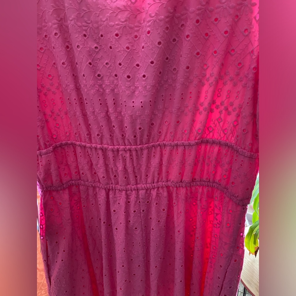 NWT City Studio Junior’s Cotton Embroidered Eyelet Midi Dress - Picture 9 of 12